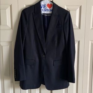 J Crew Long Parke Blazer in Black